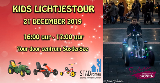 Kids Lichtjestour in Dronten 21 december
